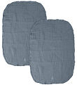 Sebra Pusleunderlag - 2-pak - Musselin - Forest Lake Blue
