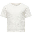 Kids Only T-shirt - KogBetsy - Cloud Dancer m. Hulmønster