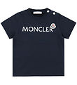 Moncler T-shirt - Navy m. Hvid