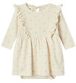 Lil' Atelier Kjolebody l/æ - Rib - NbfGago - Turtledove