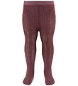 MP Strømpebukser - Uld - Rib - Grape Skin