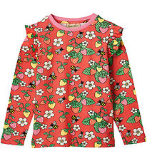 Småfolk Bluse - Pink Punch m. Jordbær
