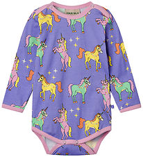 Småfolk Body l/æ - Purple Delight m. Enhjørninger