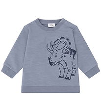 Hust and Claire Sweatshirt - Sofus Triceratops - Blue Flint
