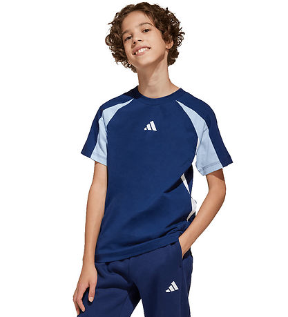 adidas Performance T-shirt - J CB T - Blå m. Logo