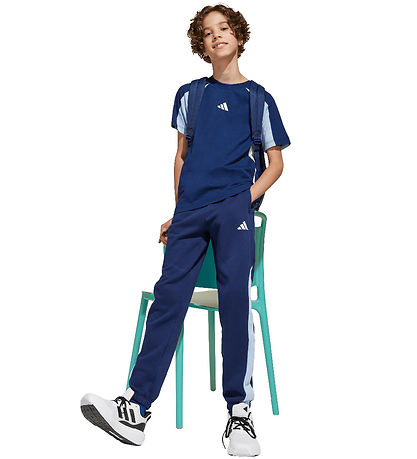 adidas Performance T-shirt - J CB T - Blå m. Logo