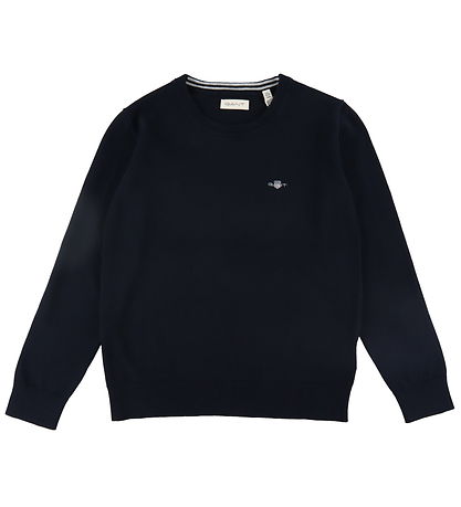 GANT Bluse - Strik - Shield Classic - Evening Blue