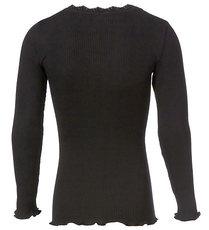 Rosemunde Bluse - Sort m. Blonder